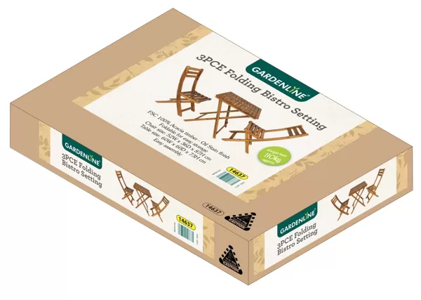 Brown box with color label